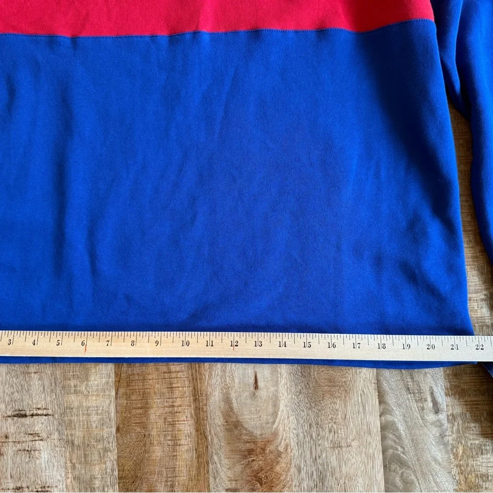 NFL New York Giants NY Fanatics - Quarter Zip Pullover Red Blue Size Large NWT